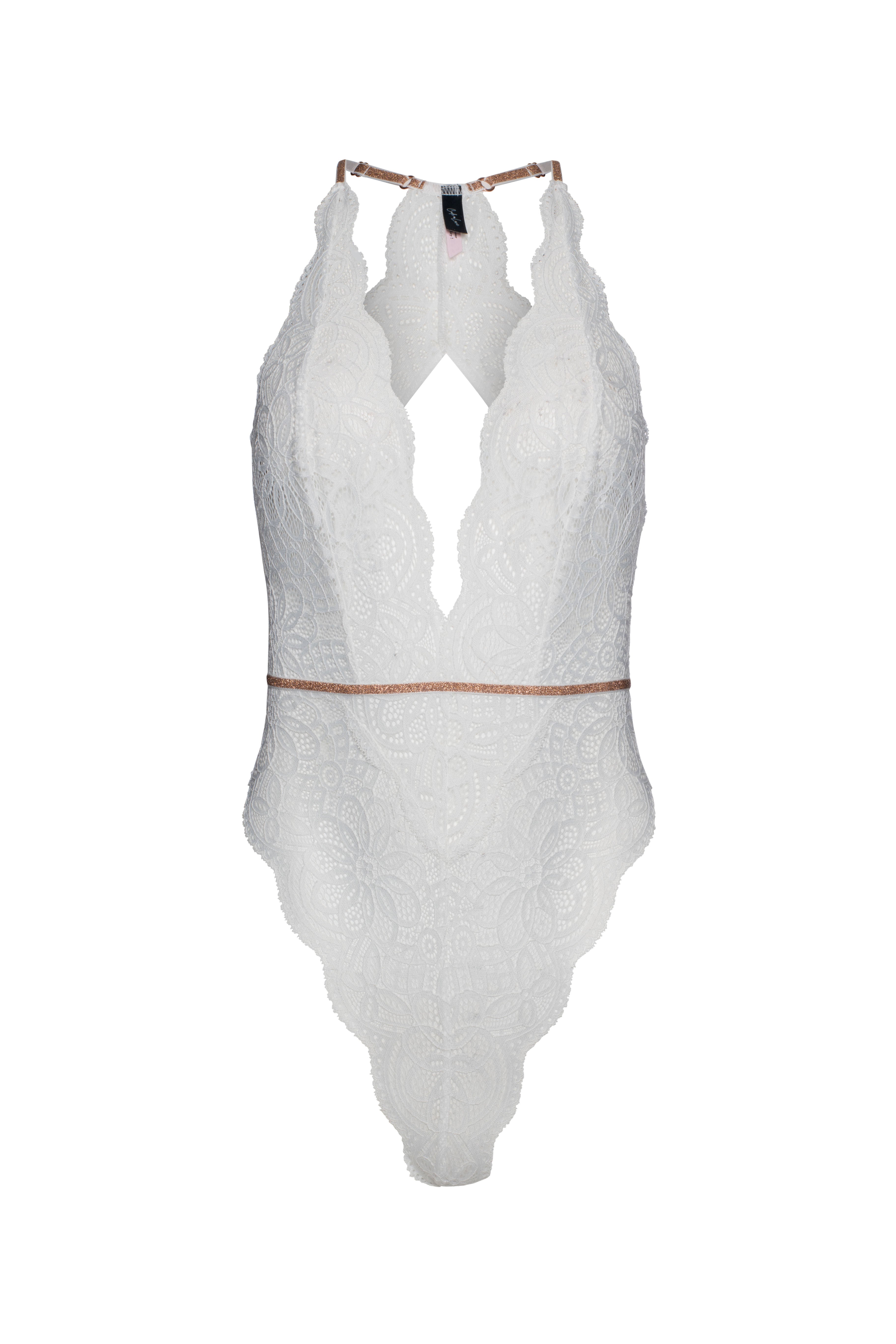 Bonnie Lace Bodysuit in White